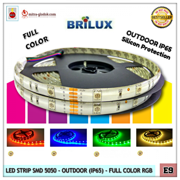 LED Strip Brilux SMD 5050 Mata Besar | IP 65 - Outdoor (RGB)